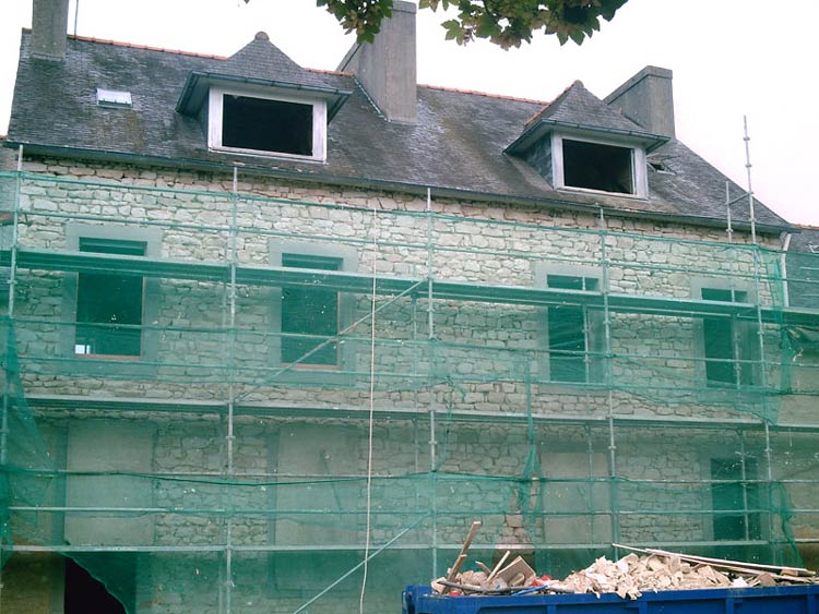 rénovation d'enduit à Fouesnant