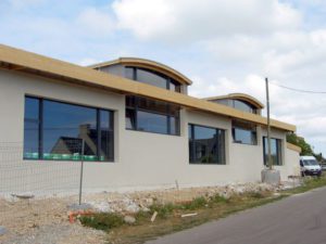 enduit extérieur sur bâtiment neuf