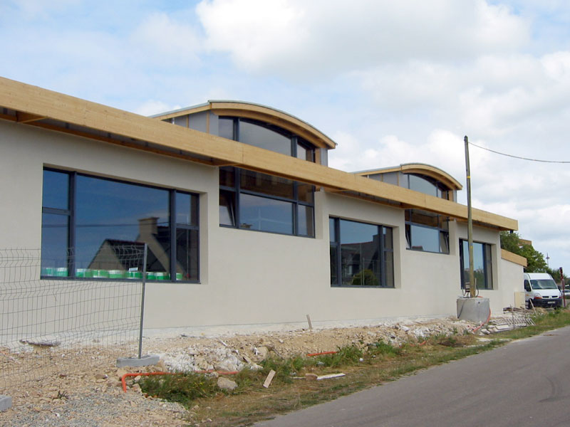 enduit extérieur sur bâtiment neuf