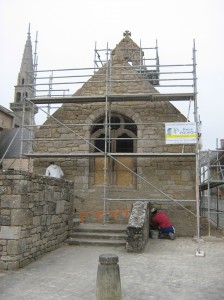 Restauration du patrimoine, la chapelle de Pors-Bihan à Loctudy. 