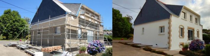 Rénovation façade Elliant rénovation de façade à Elliant (Finistère)