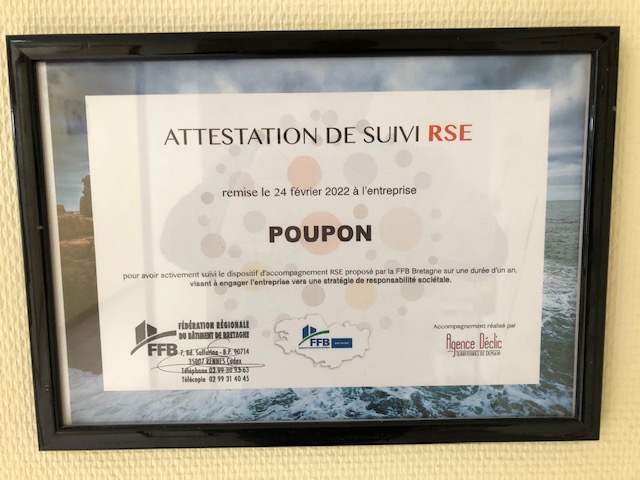 attestation suivi RSE Pierre POUPON Bretagne