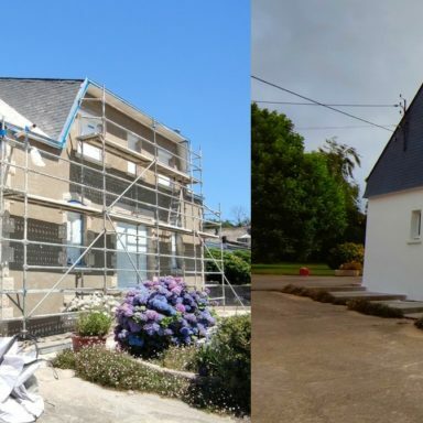 rénovation de façade à Elliant (Finistère)